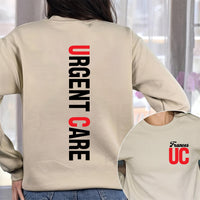 Personalized Urgent Care Sweatshirt, Emergency Medicine Shirt, Urgent Care Staff Sweatshirt, Front Back