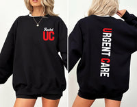 Personalized Urgent Care Sweatshirt, Emergency Medicine Shirt, Urgent Care Staff Sweatshirt, Front Back