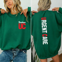 Personalized Urgent Care Sweatshirt, Emergency Medicine Shirt, Urgent Care Staff Sweatshirt, Front Back