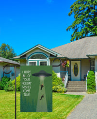 UFO Take Our Leaders Protest Garden Flag, Double Sided, No Kings In America, Protect Democracy, Anti-Trump Flag, Resist Fascism Flag