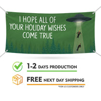 UFO Take Our Leaders Protest Banner Sign - Anti-Trump, No Kings, Protect Democracy, Resist Fascism Vinyl Banner with Metal Grommets