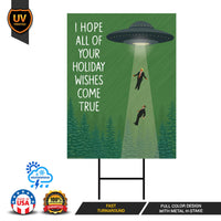 UFO Take Our Leaders Protest Yard Sign - Anti-Trump, No Kings In America, Protect Democracy, Resist Fascism Yard Sign with Metal H-Stake