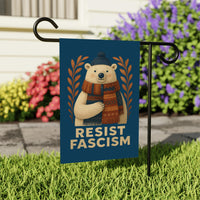 Resist Fascism Christmas Protest Garden Flag, Double Sided, No Kings In America, Protect Democracy, Anti-Trump Flag, Anti Fascist Flag