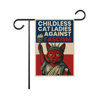 Childless Cat Ladies Against Fascism Protest Garden Flag, Double Sided, No Kings, Protect Democracy, Anti-Trump Flag, Resist Fascist Flag