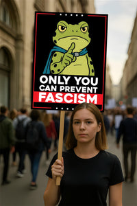Portland Frog Anti-ICE Protest Sign, Anti-Trump, No Kings In America, Protect Democracy Political Activist Poster, Resist Fascism Rally Sign