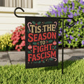 Fight Fascism Christmas Protest Garden Flag, Double Sided, No Kings In America, Protect Democracy, Anti-Trump Flag, Anti Fascist Flag