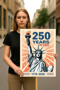 America 250 Anniversary 250 YEARS Protest Sign, Anti-Trump, No Kings In America, Protect Democracy Political Poster, Anti Fascist Rally Sign