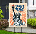 America 250 Anniversary 250 YEARS Protest Yard Sign - Anti-Trump, No Kings In America, Pro Democracy, Anti Fascist Sign with Metal H-Stake