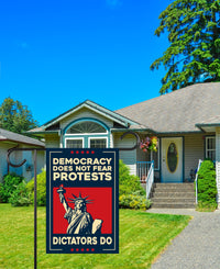 Statue of Liberty Protest Garden Flag, Double Sided, No Kings In America, Protect Democracy, Anti-Trump Flag, Anti Fascist Flag
