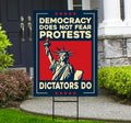 Statue of Liberty Protest Yard Sign - Anti-Trump, No Kings In America, Protect Democracy, Anti Fascist Yard Sign with Metal H-Stake