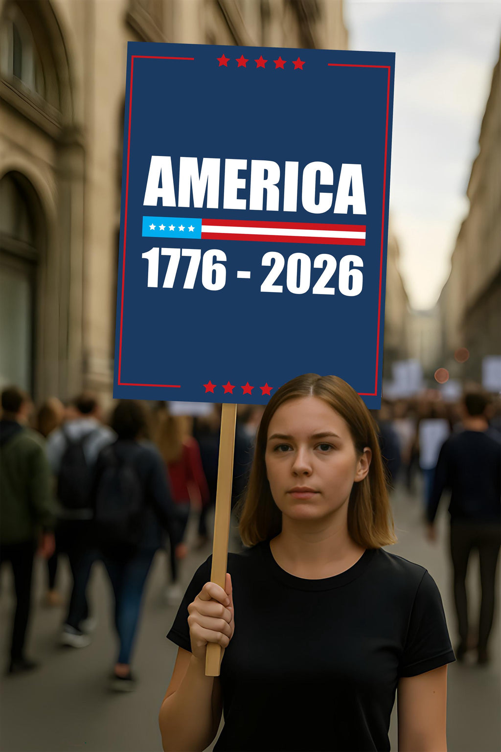 America 250 Anniversary 250 YEARS Protest Sign, Anti-Trump, No Kings In America, Protect Democracy Political Poster, Anti Fascist Rally Sign