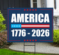 America 250 Anniversary 250 YEARS Protest Yard Sign - Anti-Trump, No Kings In America, Pro Democracy, Resist Fascism Sign with Metal H-Stake