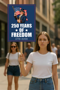 America 250 Anniversary 250 YEARS Protest Sign, Anti-Trump, No Kings In America, Protect Democracy Political Poster, Anti Fascist Rally Sign
