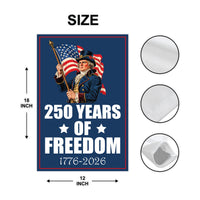 America 250 Anniversary 250 YEARS Protest Garden Flag, Freedom, No Kings In America, Protect Democracy, Anti-Trump, Anti Fascist Flag