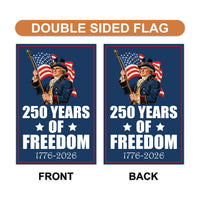 America 250 Anniversary 250 YEARS Protest Garden Flag, Freedom, No Kings In America, Protect Democracy, Anti-Trump, Anti Fascist Flag