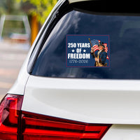 America 250 Anniversary 250 YEARS Protest Vinyl Sticker, Protect Democracy, Anti-Trump, No Kings, Resist Fascism Bumper Sticker, 6" x 4.5"