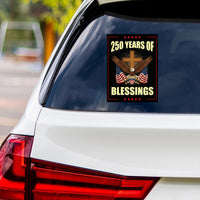 America 250 Anniversary 250 YEARS Protest Vinyl Sticker, Protect Democracy, Anti-Trump, No Kings, Resist Fascism Bumper Sticker, 6" x 4.5"