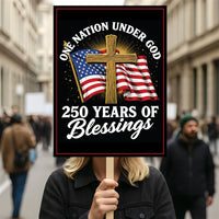 America 250 Anniversary 250 YEARS Protest Sign, Anti-Trump, No Kings In America, Protect Democracy Political Poster, Anti Fascist Rally Sign