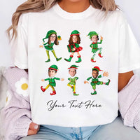 Custom Face Christmas Elf Shirt, Personalized Family Photo Gift Shirt, Christmas Elf Tee