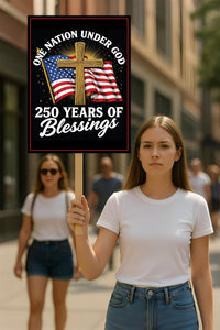 America 250 Anniversary 250 YEARS Protest Sign, Anti-Trump, No Kings In America, Protect Democracy Political Poster, Anti Fascist Rally Sign