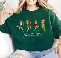 Custom Face Christmas Elf Sweatshirt, Personalized Family Photo Gift Shirt, Christmas Elf Sweatshirt