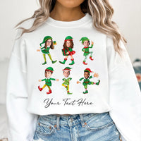 Custom Face Christmas Elf Sweatshirt, Personalized Family Photo Gift Shirt, Christmas Elf Sweatshirt