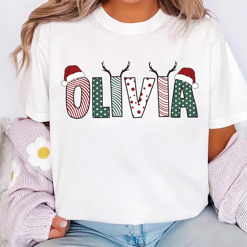 Custom Name Christmas Shirt, Family Crew Matching Shirt, Personalized Christmas Tee