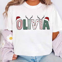 Custom Name Christmas Shirt, Family Crew Matching Shirt, Personalized Christmas Tee