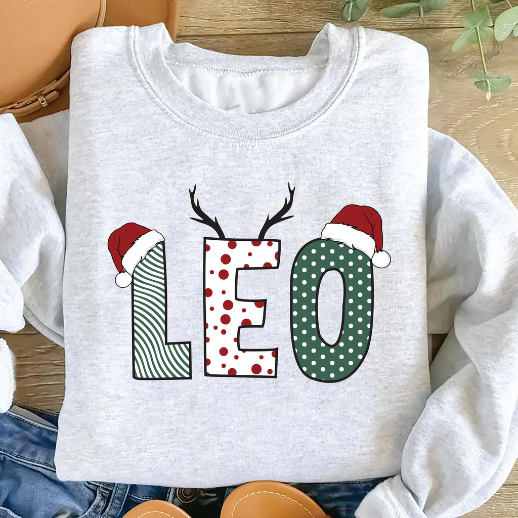 Custom Name Christmas Sweatshirt, Family Crew Matching Shirt, Personalized Christmas Sweatshirt