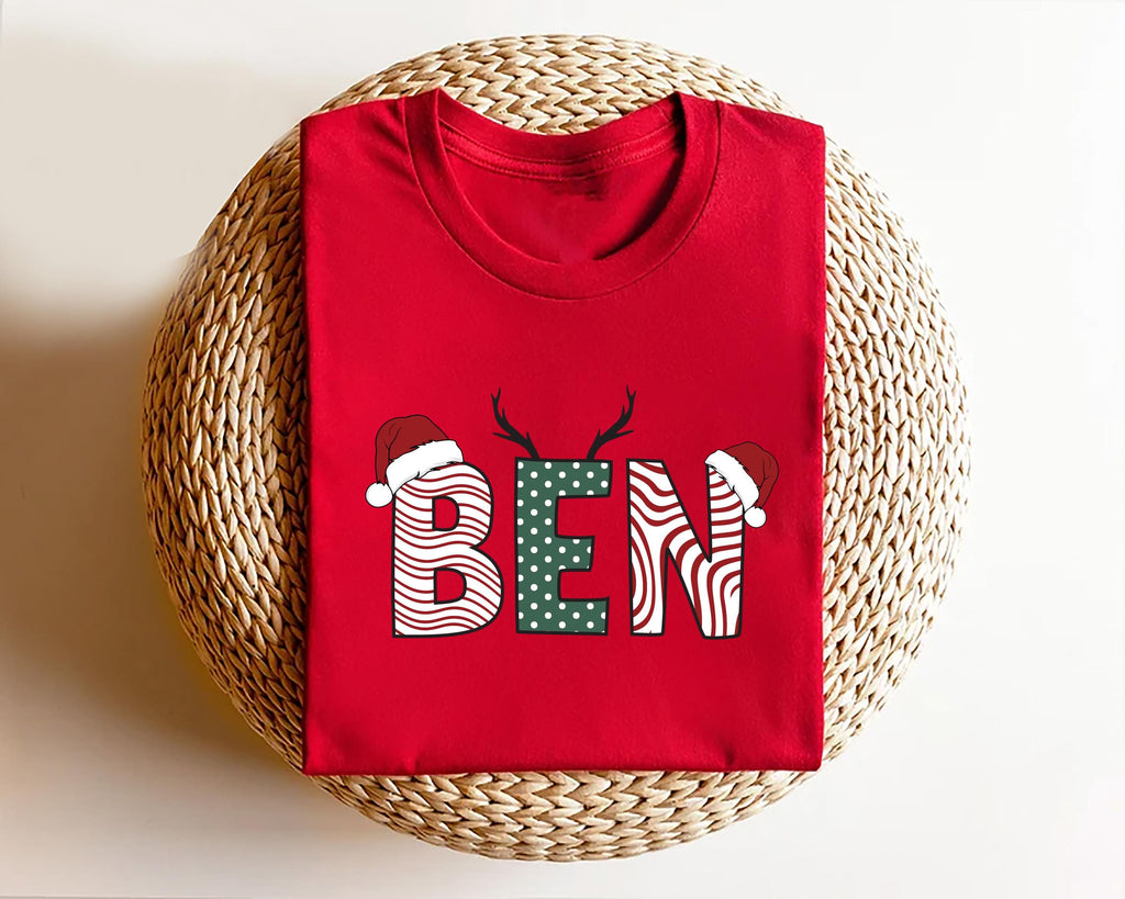 Custom Name Christmas Shirt, Family Crew Matching Shirt, Personalized Christmas Tee