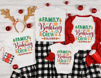 Personalized Family Baking Crew Shirt, Custom Holiday Baking Shirt, Family Baking Tee