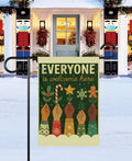 Everyone is Welcome Here Protest Garden Flag, Christmas Winter Flag, Anti-Trump, No Kings In America, Protect Democracy, Anti Fascist Flag