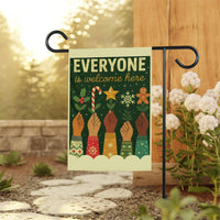 Everyone is Welcome Here Protest Garden Flag, Christmas Winter Flag, Anti-Trump, No Kings In America, Protect Democracy, Anti Fascist Flag