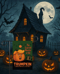 Trumpkin Halloween Protest Garden Flag, Double Sided, No Kings In America, Protect Democracy, Anti-Trump Flag, Resist Fascist Flag