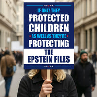 The Epstein Files Protest Sign, Anti-Trump, No Kings In America, Protect Democracy Political Activist Poster, Anti Fascist Rally Sign