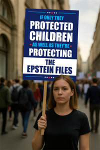 The Epstein Files Protest Sign, Anti-Trump, No Kings In America, Protect Democracy Political Activist Poster, Anti Fascist Rally Sign