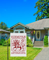 Siempre Antifascista Protest Garden Flag, Double Sided, No Kings In America, Protect Democracy, Anti-Trump Flag, Anti Fascist Flag