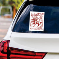 Siempre Antifascista Protest Vinyl Sticker, Protect Democracy, Anti-Trump, No Kings Protest Sign, Anti Fascist Bumper Sticker, 6" x 4.5"