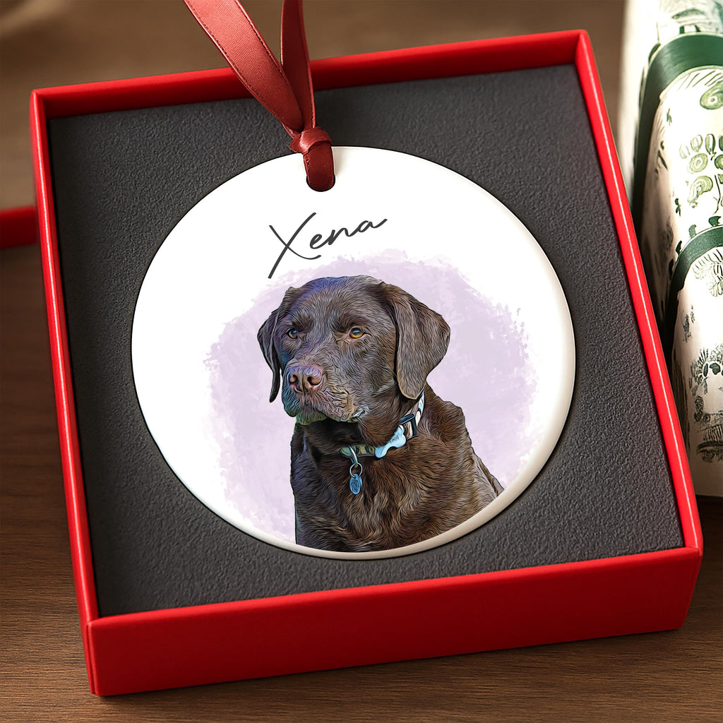 Custom Pet Ornament, Personalized Dog Ornament, Pet Memorial Keepsake, Dog Remembrance Gift, Custom Pet Portrait Ornament, Pet Lover Gift
