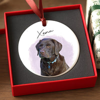 Custom Pet Ornament, Personalized Dog Ornament, Pet Memorial Keepsake, Dog Remembrance Gift, Custom Pet Portrait Ornament, Pet Lover Gift