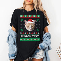 Personalized Photo Ugly Christmas Shirt, Custom Face Shirt, Funny Ugly Christmas Tee