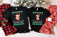 Personalized Photo Ugly Christmas Shirt, Custom Face Shirt, Funny Ugly Christmas Tee