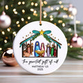 Nativity Christmas Ornament, The Greatest Gift of All Ceramic Ornament, Christian Christmas Ornament, Religious Holiday Gift Keepsake 2025