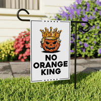 No Orange King Protest Garden Flag, Double Sided, No Kings In America, Protect Democracy, Anti-Trump Flag, Resist Fascism Flag