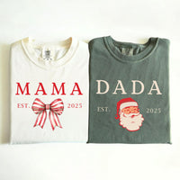 Christmas First Birthday Shirt, Family Santa 1st Birthday Shirt, Mama Dada Matching Tee