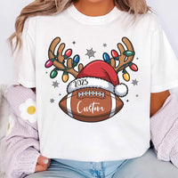 Custom Christmas Football Shirt, Christmas Custom Shirt, Winter Sports Team Tee