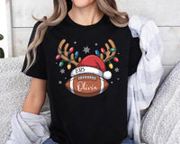 Custom Christmas Football Shirt, Christmas Custom Shirt, Winter Sports Team Tee