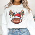 Custom Christmas Football Sweatshirt, Christmas Custom Shirt, Winter Sports Team Sweatshirt