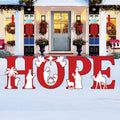 HOPE Nativity Yard Sign with Stakes, Religious Christmas Outdoor Decor, Holy Family Nativity Lawn Sign for Porch, Garden & Holiday Display