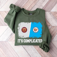 Custom House Divided Sweatshirt, Personalized Two Sports Team Shirt, Football, Baseball, Hockey, Basketball Sweatshirt